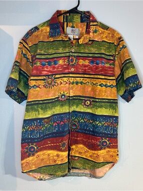 Men's Territory Ahead Short-Sleeve Button Up Shirt abstract southwestern tribal